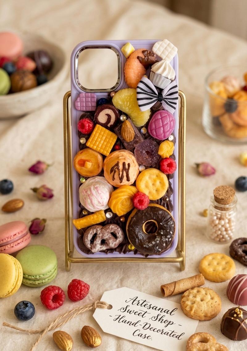 Decoden Phone Case "Choco Berry Wonderland Party Vol.1" design. iPhone, Samsung Galaxy, Google Pixel