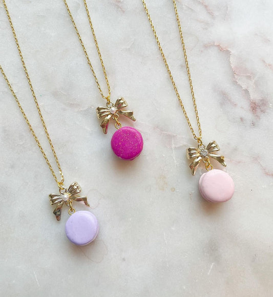 Macaron with Bow Necklace