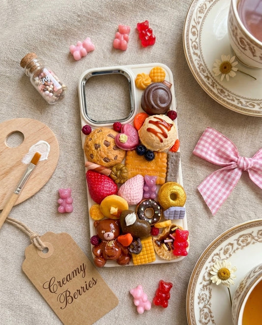 Decoden Phone Case "Barley the Bear's Sweet Carnival Vol.2" design. iPhone, Samsung Galaxy, Google Pixel