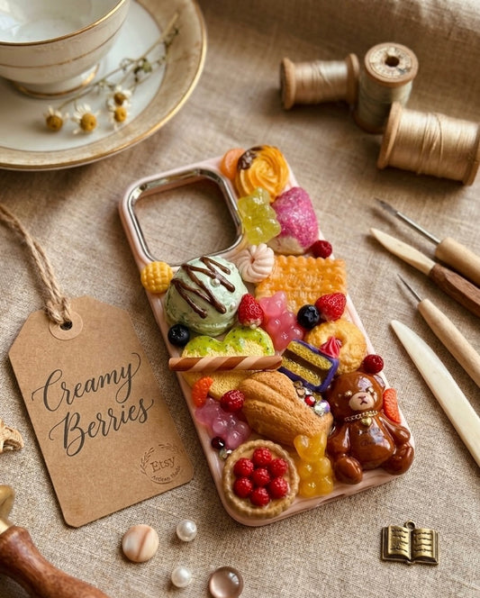 Decoden Phone Case "Barley the Bear's Sweet Carnival Vol.3" design. iPhone, Samsung Galaxy, Google Pixel