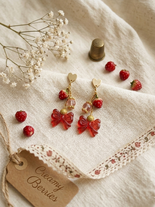 Sweetest Strawberry Picking Earrings