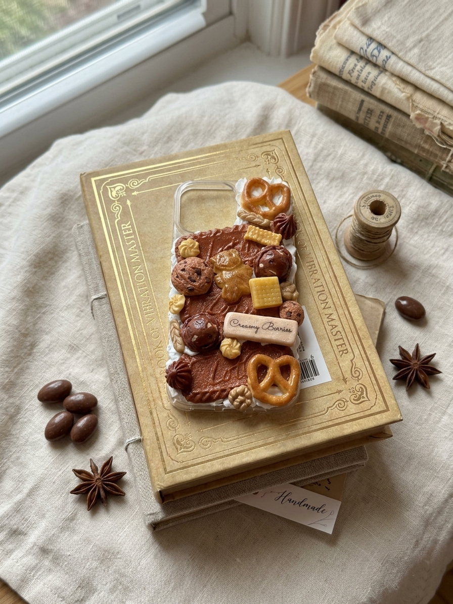 One Little Afternoon Break - Biscuit & Cream Decoden Phone Case iPhone, Galaxy, Google Pixel