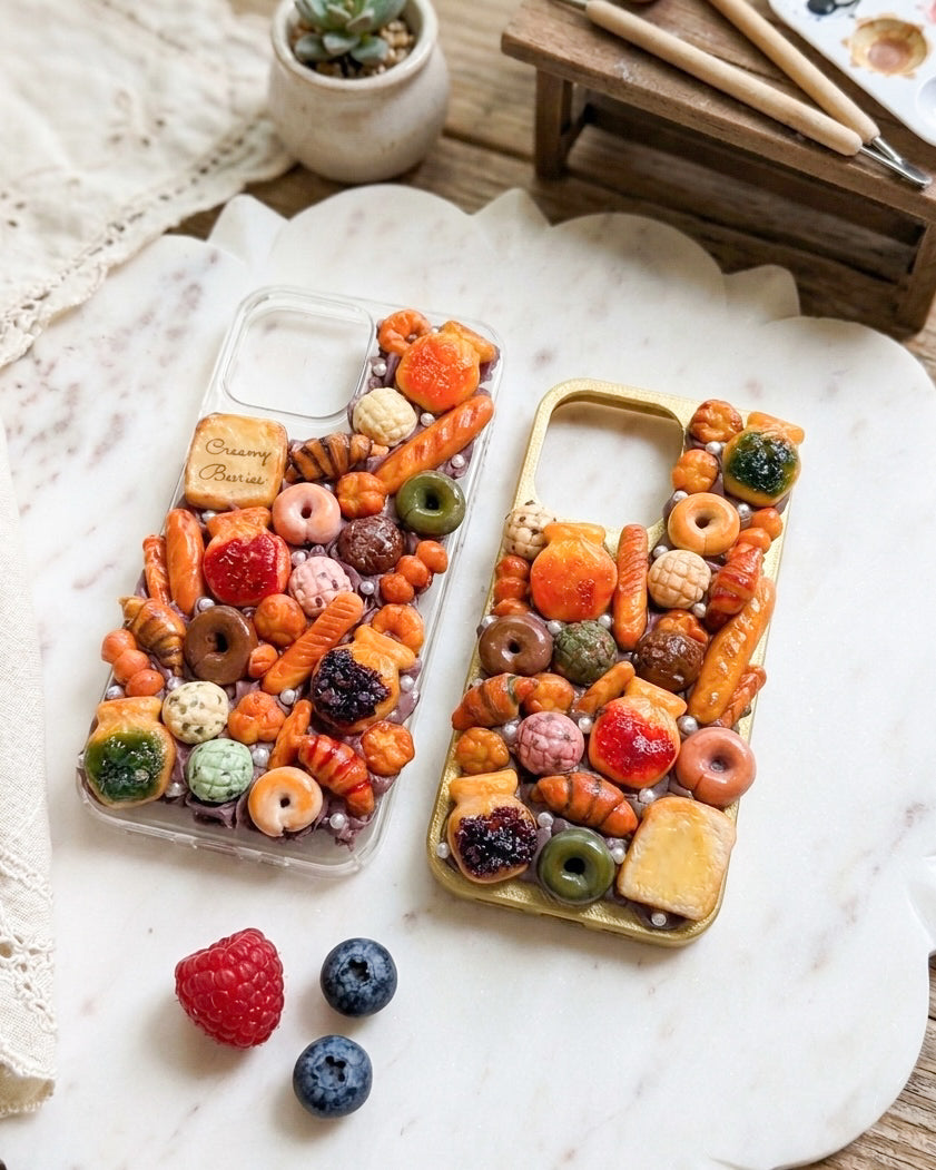Decoden Phone Case "Whimsical Bakery" design. iPhone, Samsung Galaxy, Google Pixel