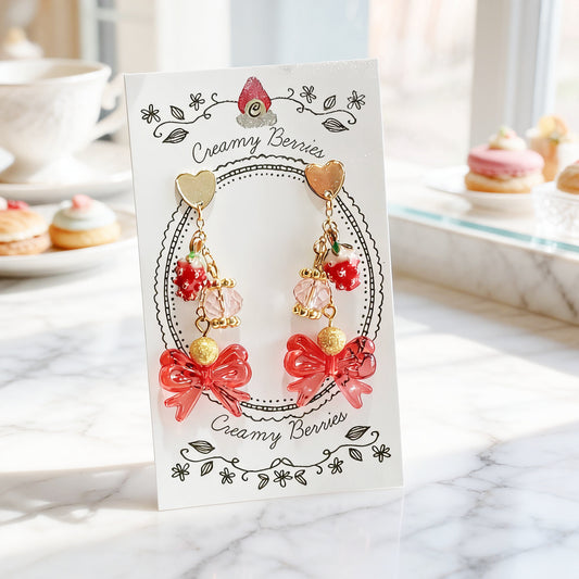 Sweetest Strawberry Picking Earrings