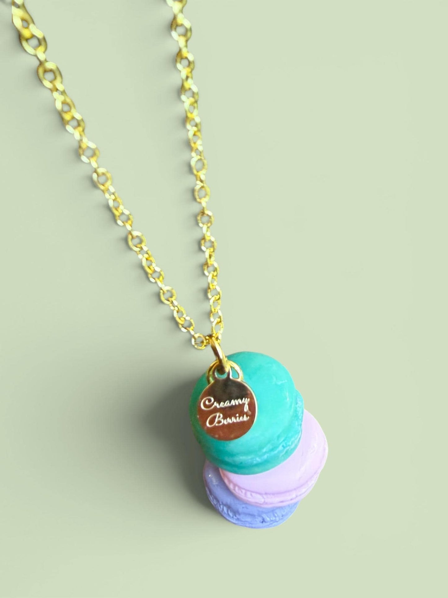 French Macaron Tower Luxe Necklace 18K Gold Filled Necklace Vol. 2