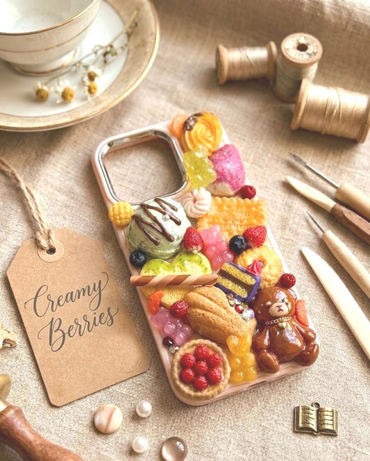 Decoden Phone Case "Barley the Bear's Sweet Carnival Vol.3" design. iPhone, Samsung Galaxy, Google Pixel