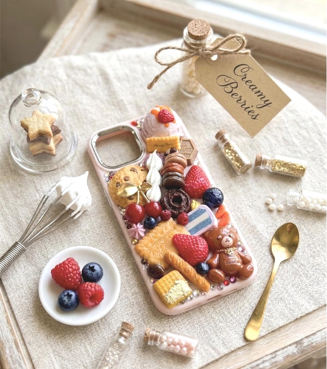 Decoden Phone Case "Barley the Bear's Sweet Carnival Vol.1" design. iPhone, Samsung Galaxy, Google Pixel