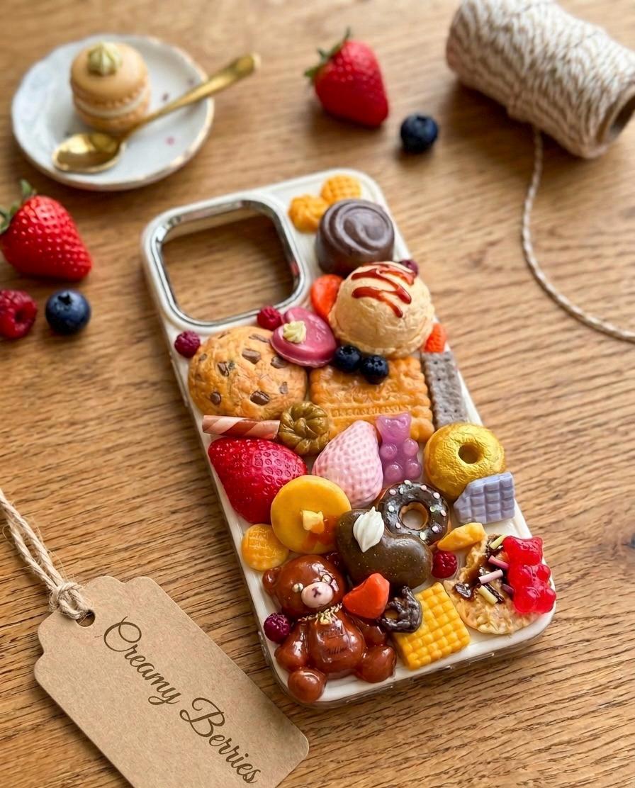 Decoden Phone Case "Barley the Bear's Sweet Carnival Vol.2" design. iPhone, Samsung Galaxy, Google Pixel