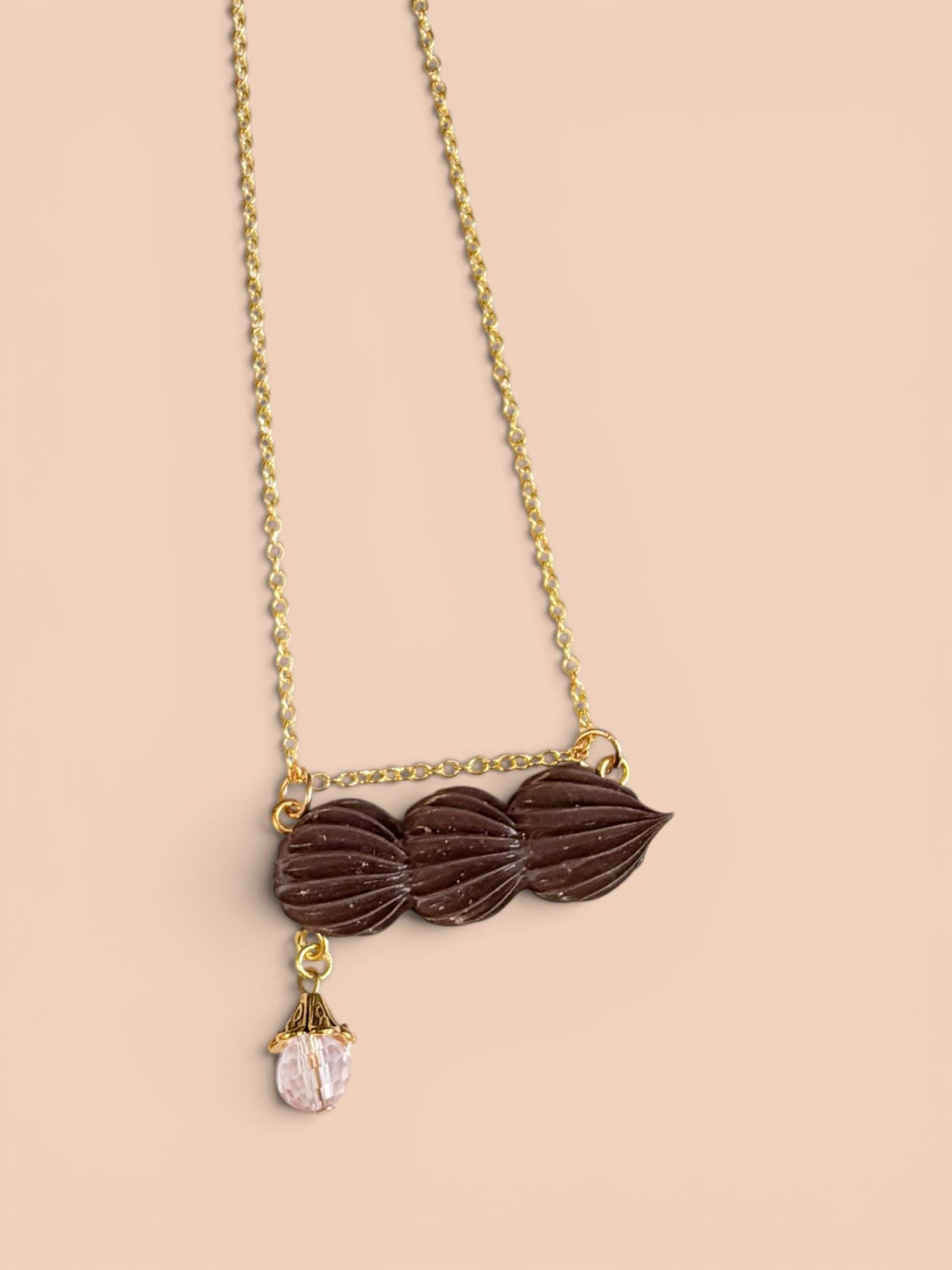 Chocolate Whipped Cream 18K Gold Filled Necklace