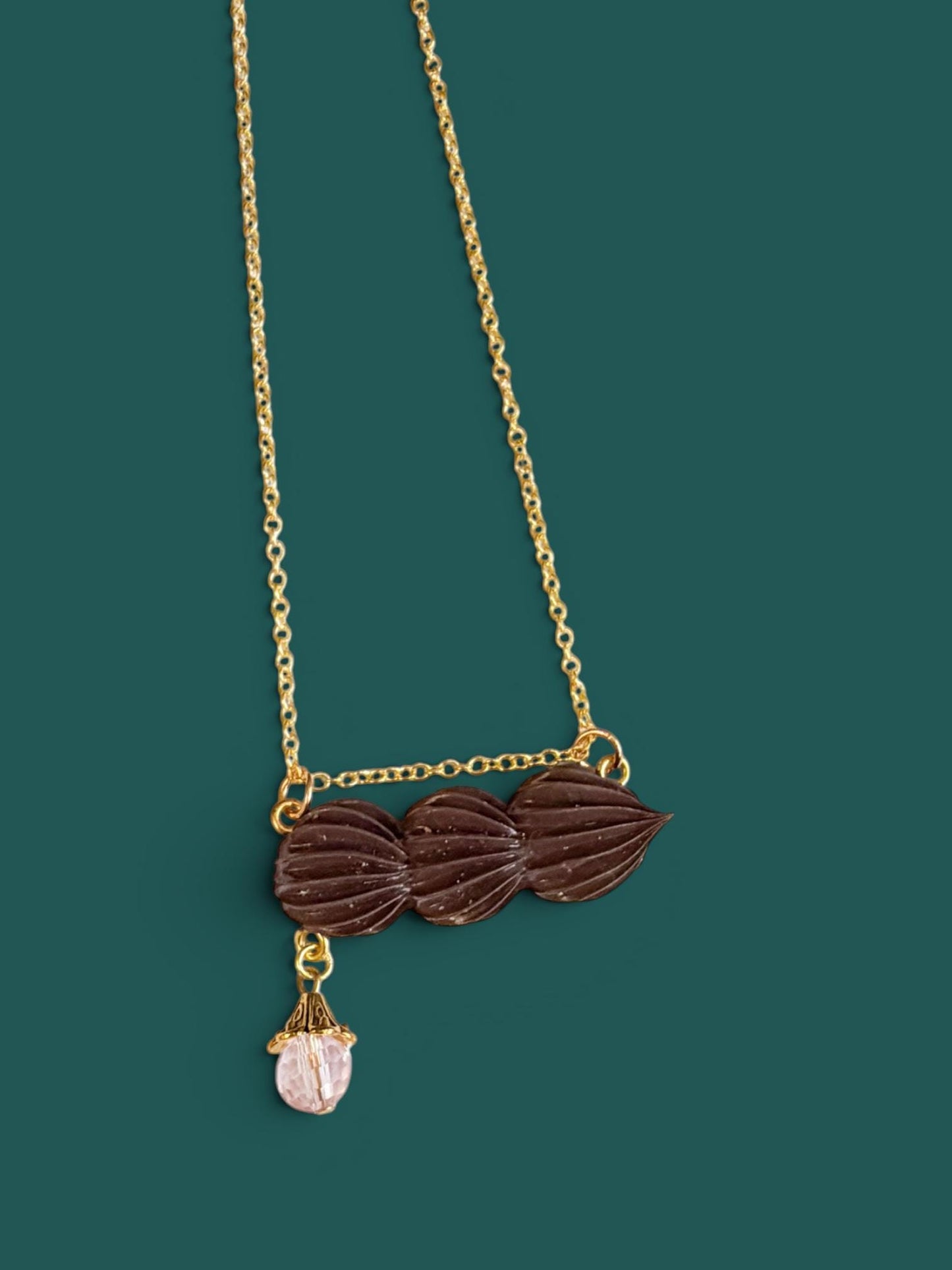 Chocolate Whipped Cream 18K Gold Filled Necklace