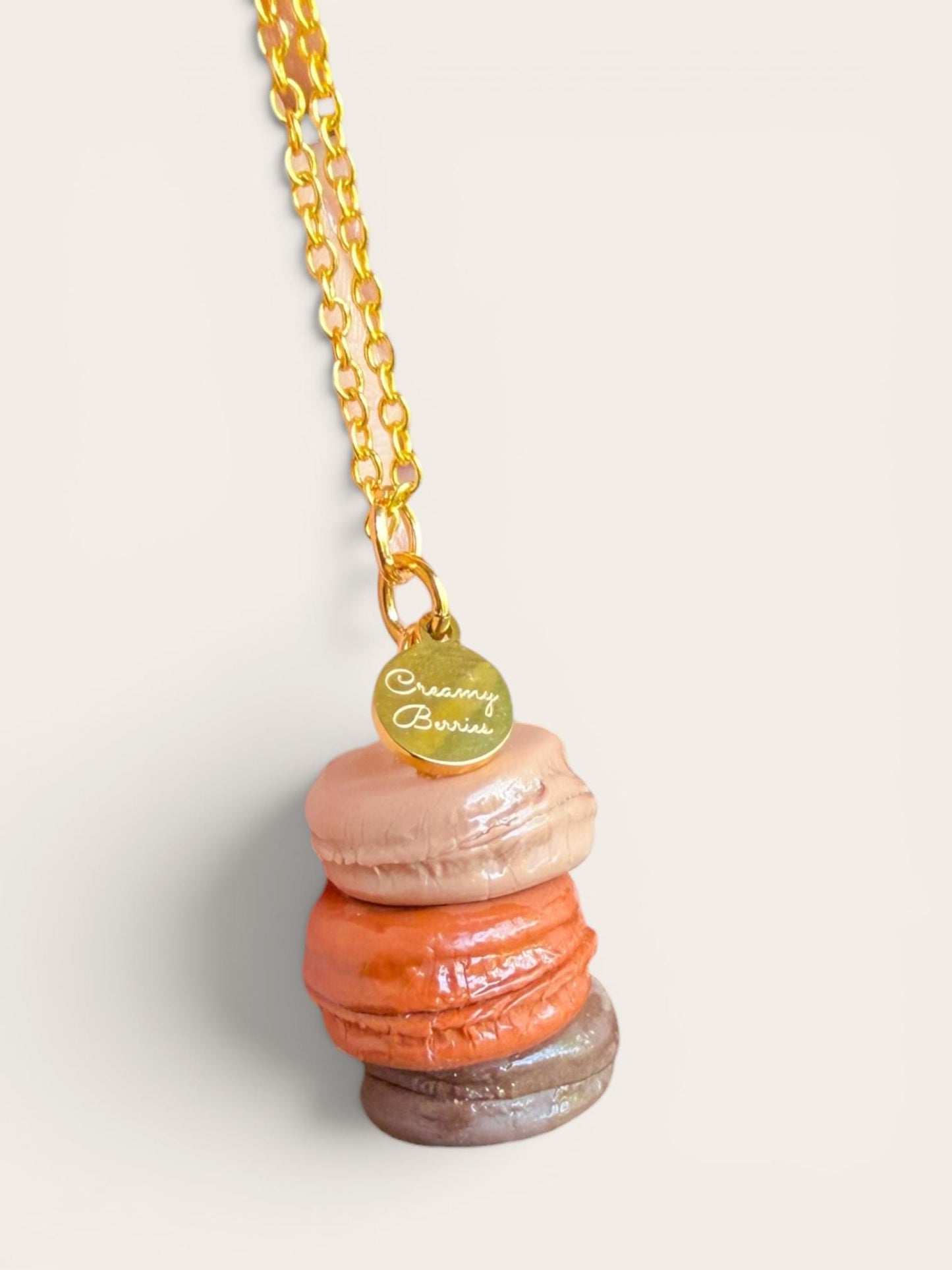 French Macaron Tower Luxe Necklace 18K Gold Filled Necklace Vol. 1