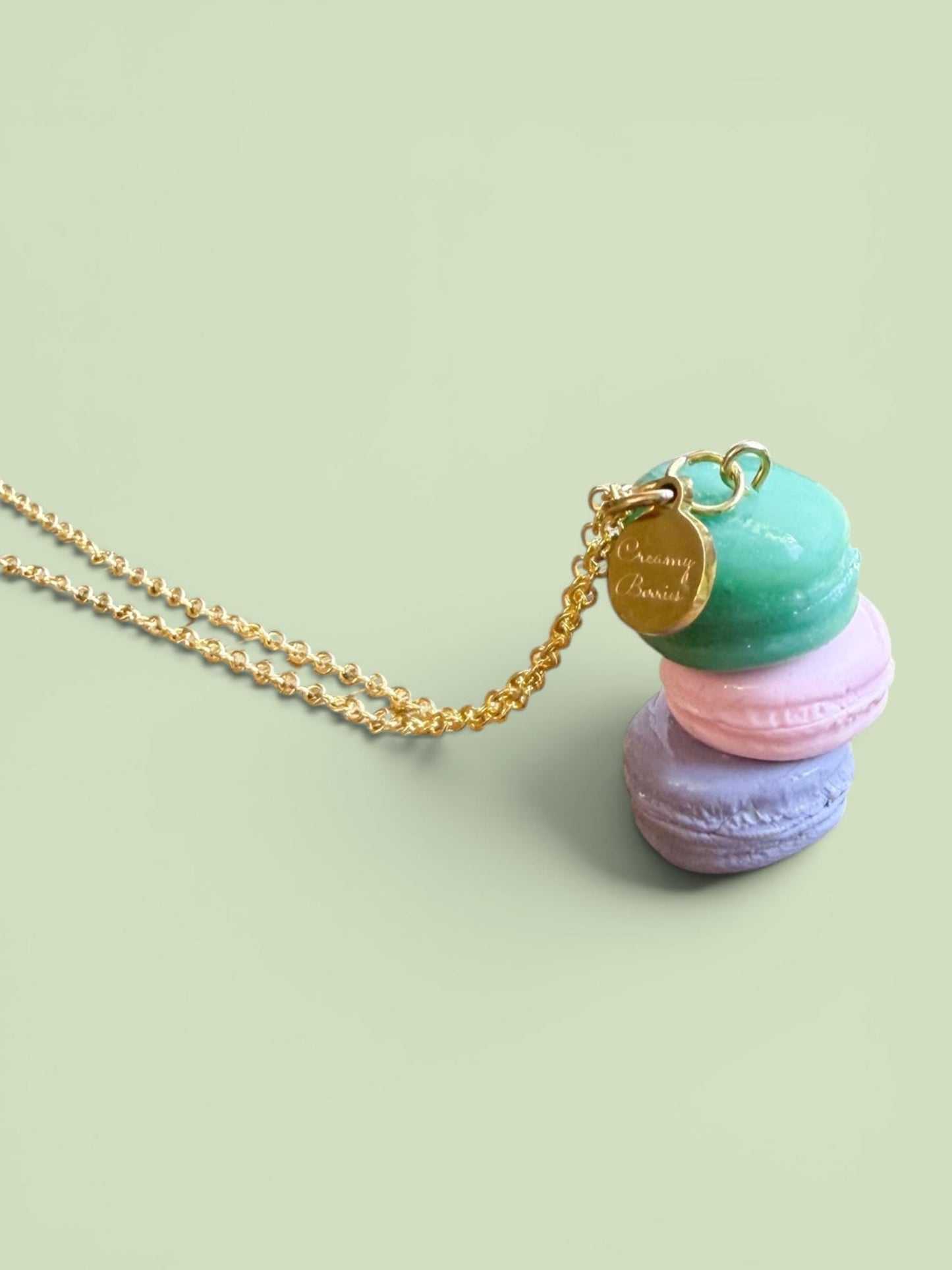 French Macaron Tower Luxe Necklace 18K Gold Filled Necklace Vol. 2