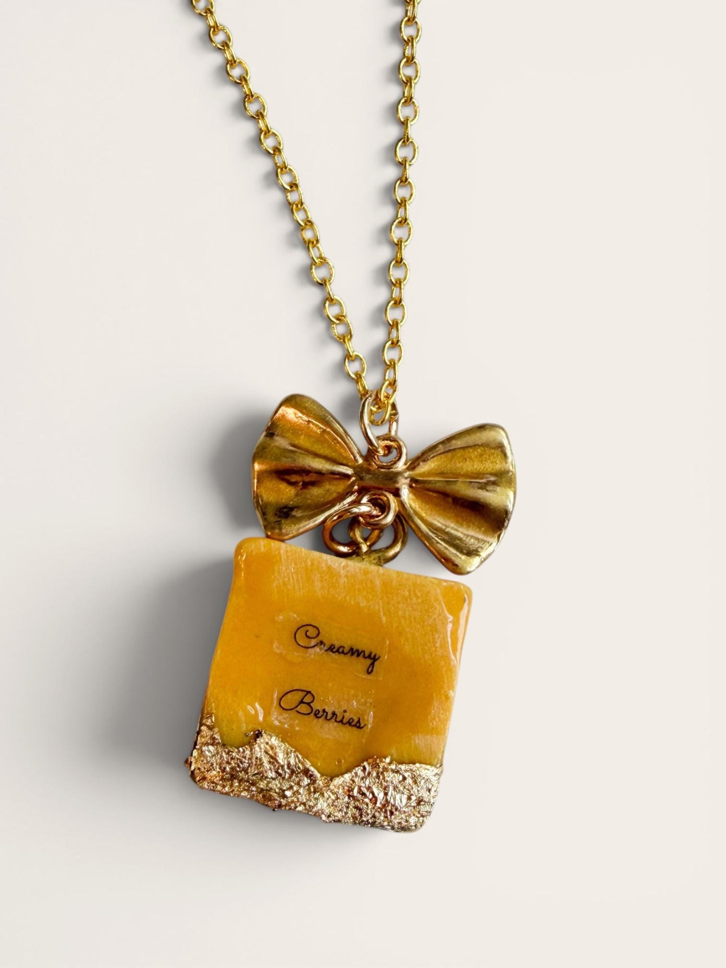Gold Foil Wrapped Caramel 18k Gold Filled Necklace