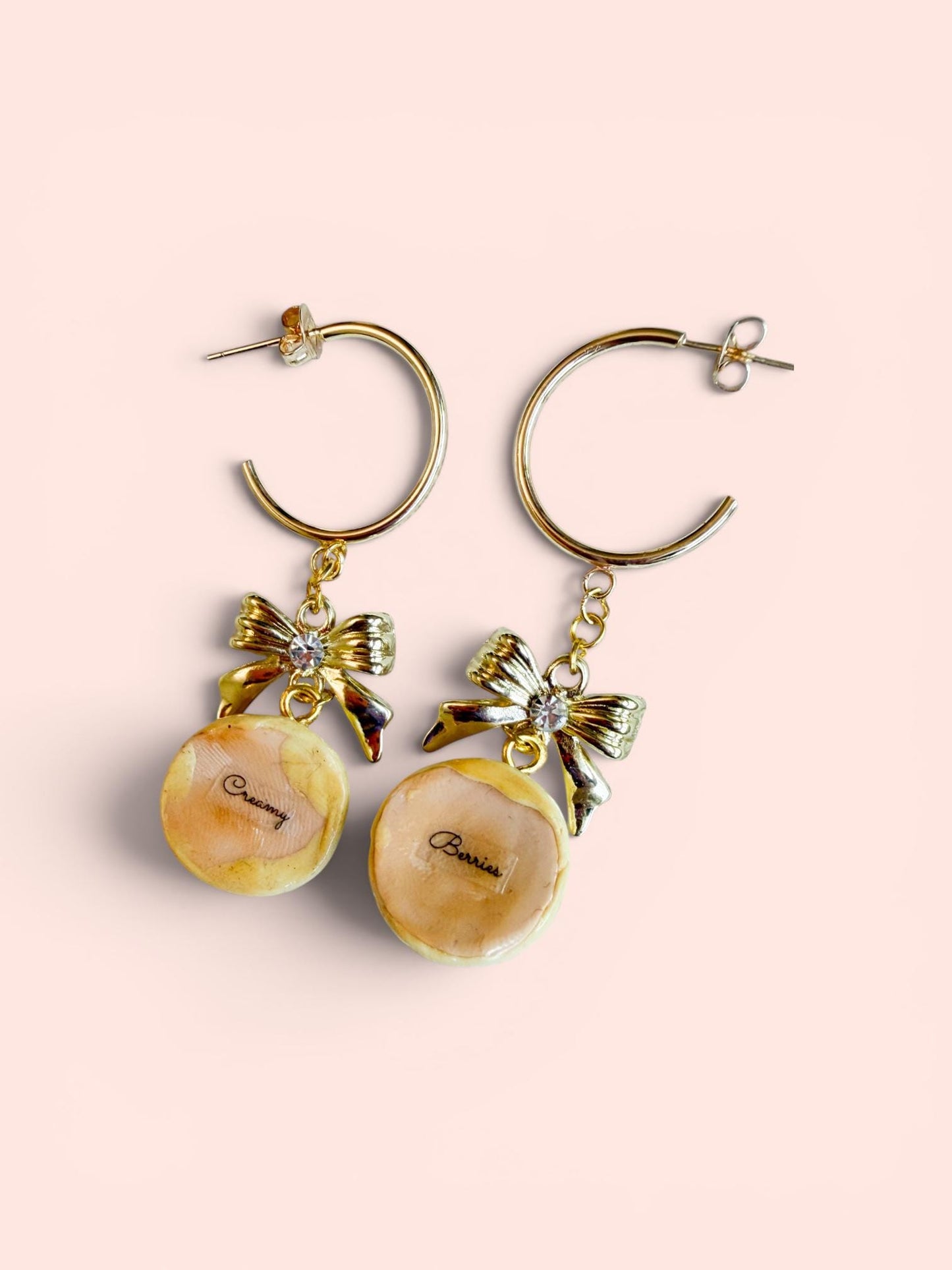 Japanese Melonpan Hoop Earrings 14k gold plated