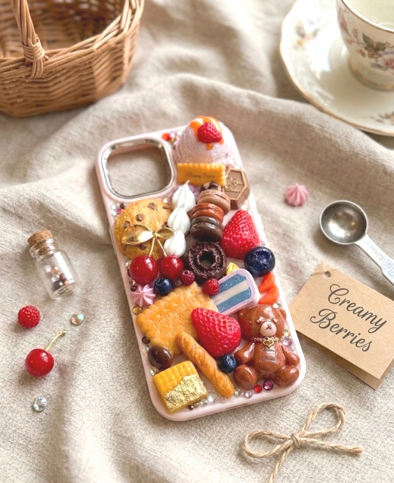 Decoden Phone Case "Barley the Bear's Sweet Carnival Vol.1" design. iPhone, Samsung Galaxy, Google Pixel